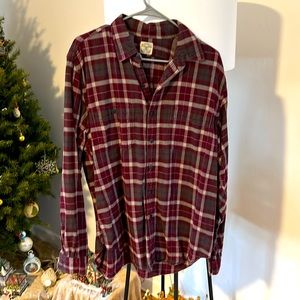 L J. Crew Flannel Button Down Shirt